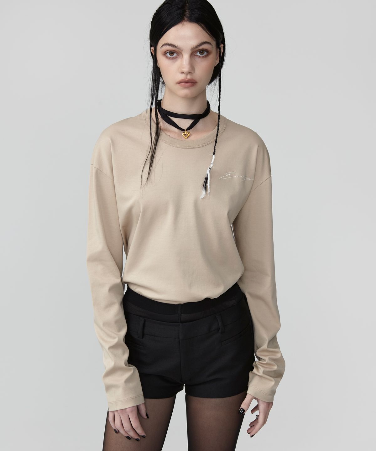 이안조(EAN JO) PREMIUM COTTON LOOSE FIT LONG SLEEVE (BEIGE)