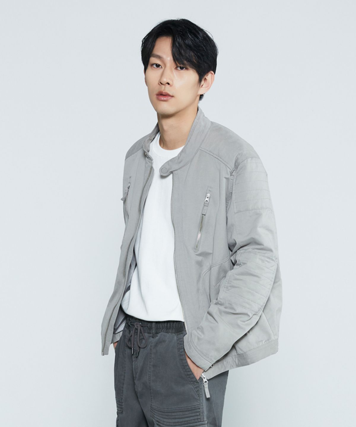 버커루(BUCKAROO) 남성 바이커 점퍼 베이지