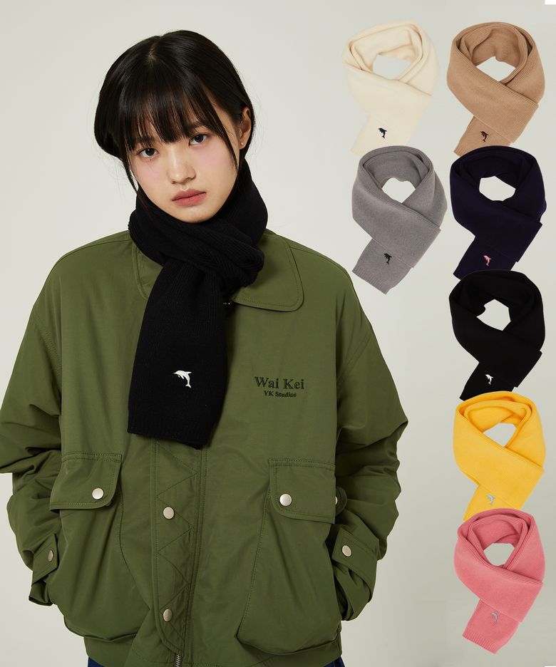 돌핀 자수 니트 머플러 7 COLOR