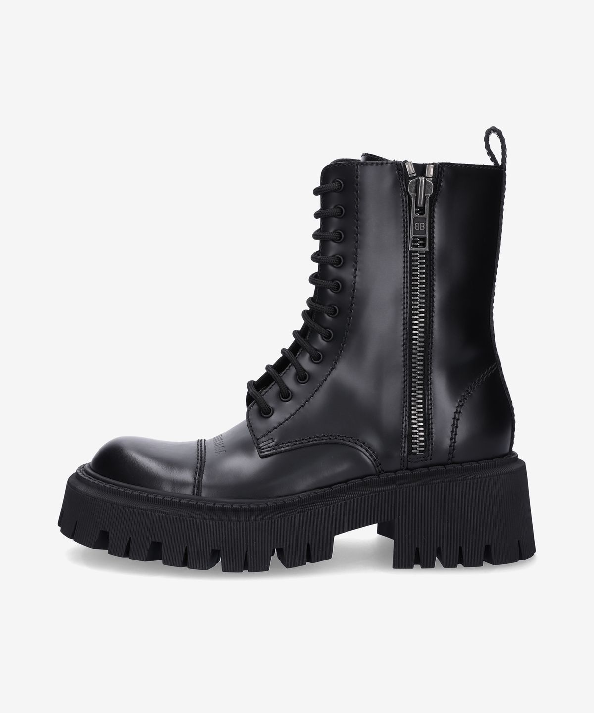 발렌시아가(BALENCIAGA) 트랙터 레이스업 지퍼 부츠 - 블랙 / 617420WA8E91000
