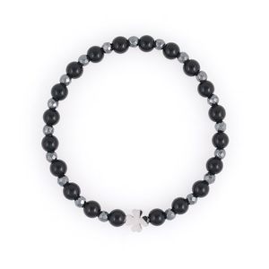 행운이 깃드는 클로버 블랙오닉스 원석팔찌 (C2301AC1060_BK)