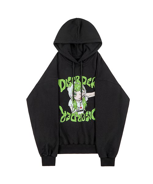 ◆SUNDAYOFFCLUB◆ I Love Techno Hoodie Black HOODIE 선데이오프클럽(SUNDAYOFFCLUB) I Love Techno Hoodie - Black