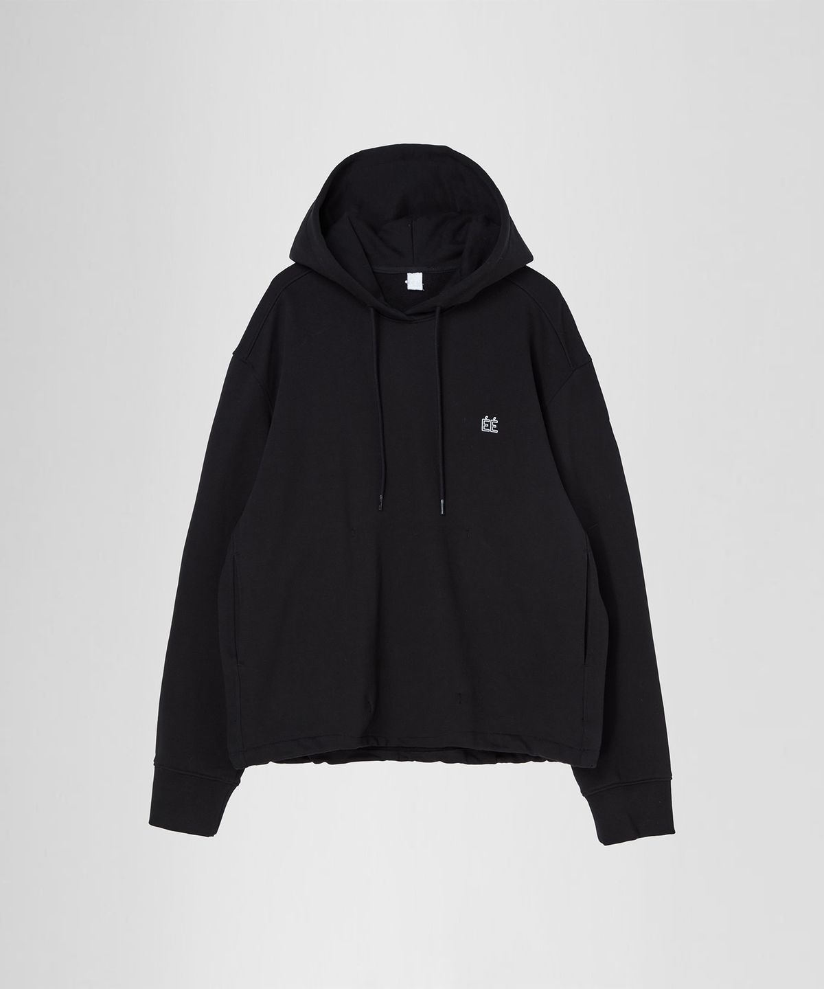 이이(EE) LOGO HOODED SWEATSHIRTS BLACK