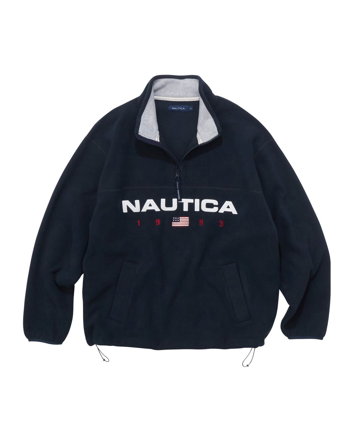노티카(NAUTICA) 83플래그 폴라 스펠아웃 하프 집업(네이비) NFL2346NAZ