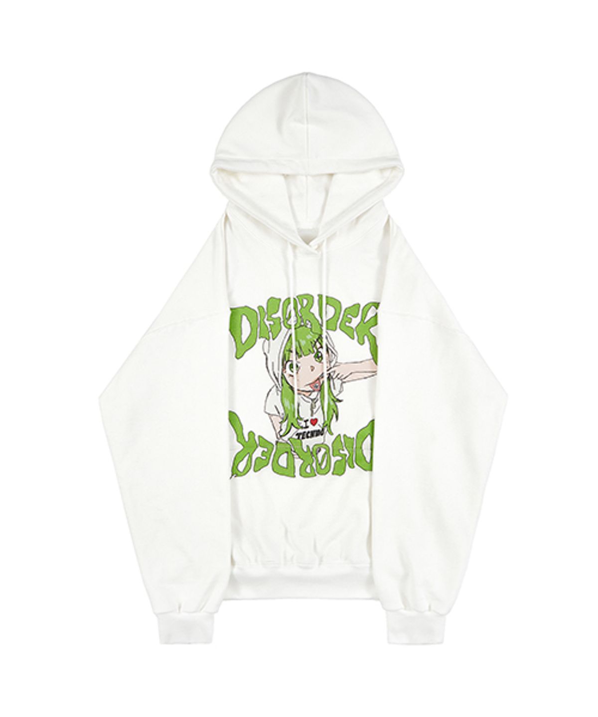 선데이오프클럽(SUNDAYOFFCLUB) I Love Techno Hoodie - Off White