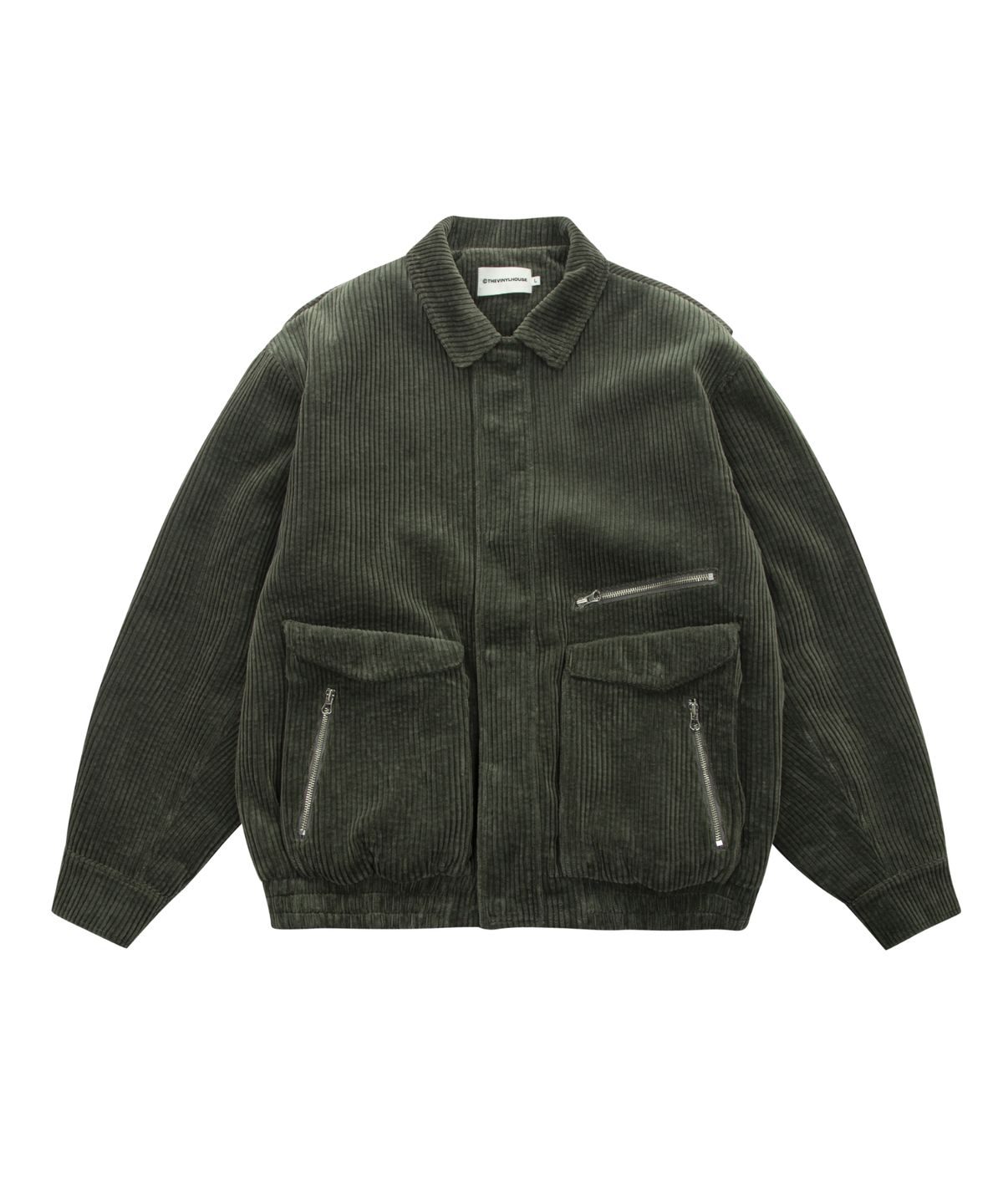 더바이닐하우스(THEVINYLHOUSE) CORDUROY BLOUSON KHAKI (VH2DFUB930A)