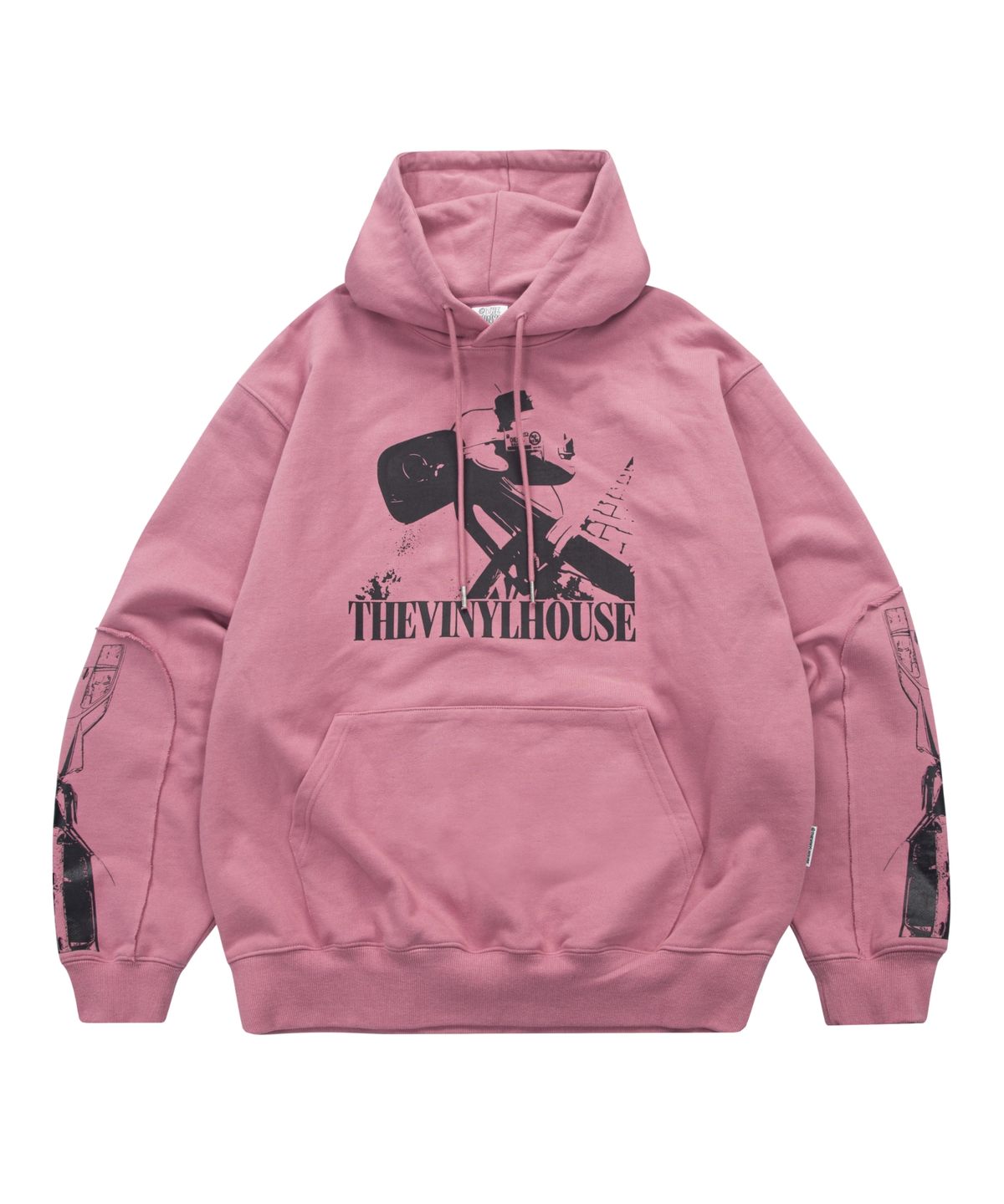 더바이닐하우스(THEVINYLHOUSE) TRAFFIC ACCIDENT HOODIE PINK (VH2DFUM405A)