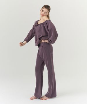 리사이클 세미 부츠컷 팬츠