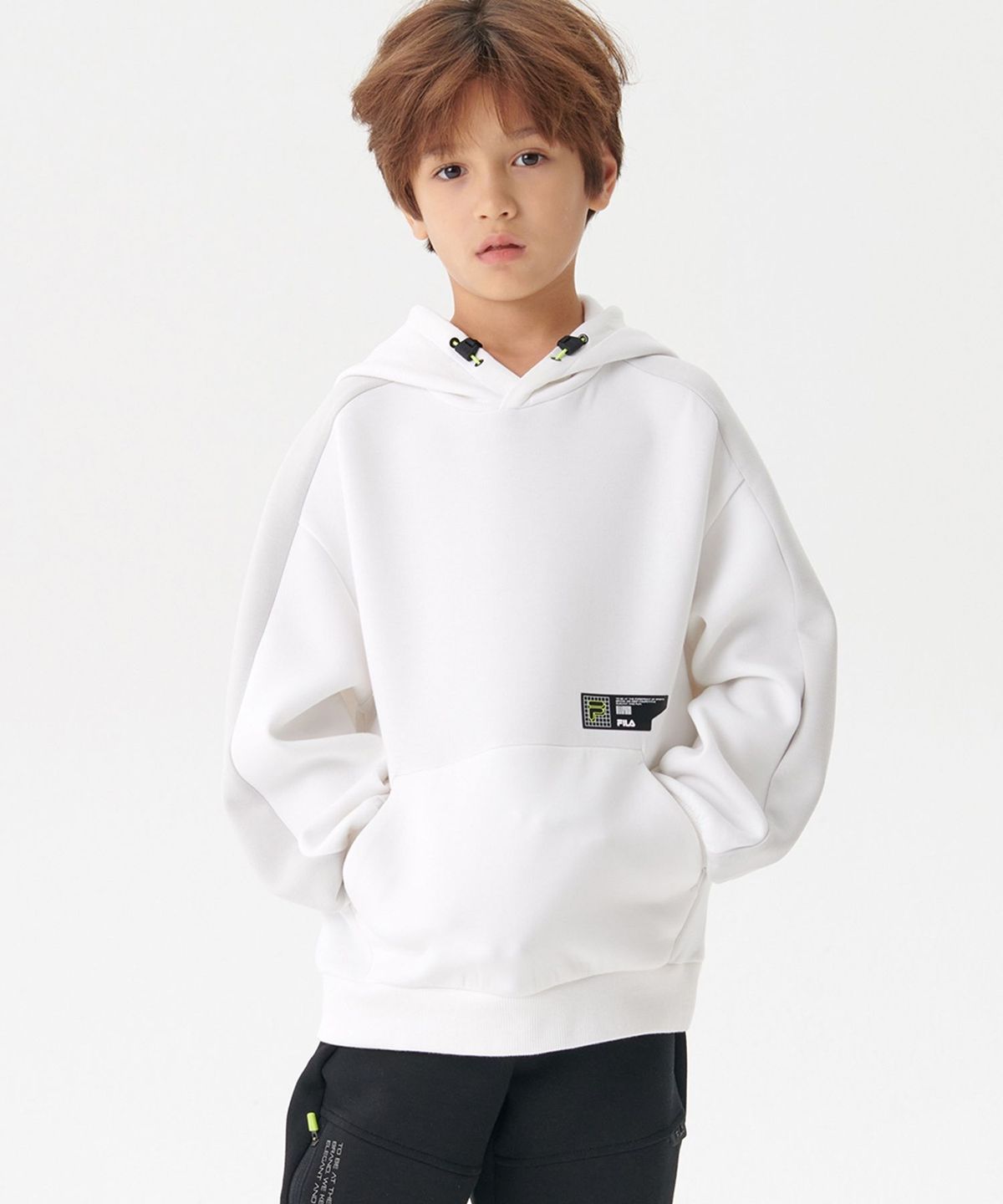 휠라 키즈(FILA KIDS) 퍼포먼스 후드 맨투맨(FK2POF3401MOWH)