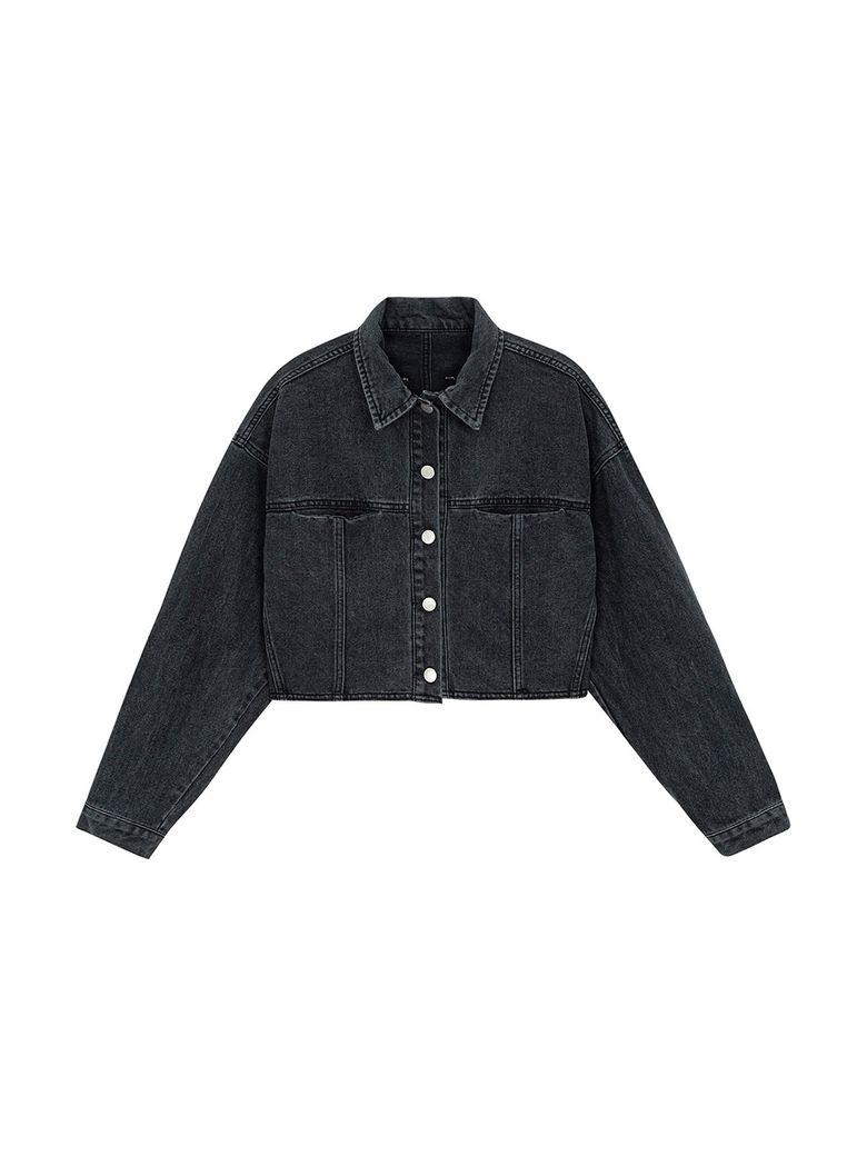 Case Cropped Denim Jacket_black