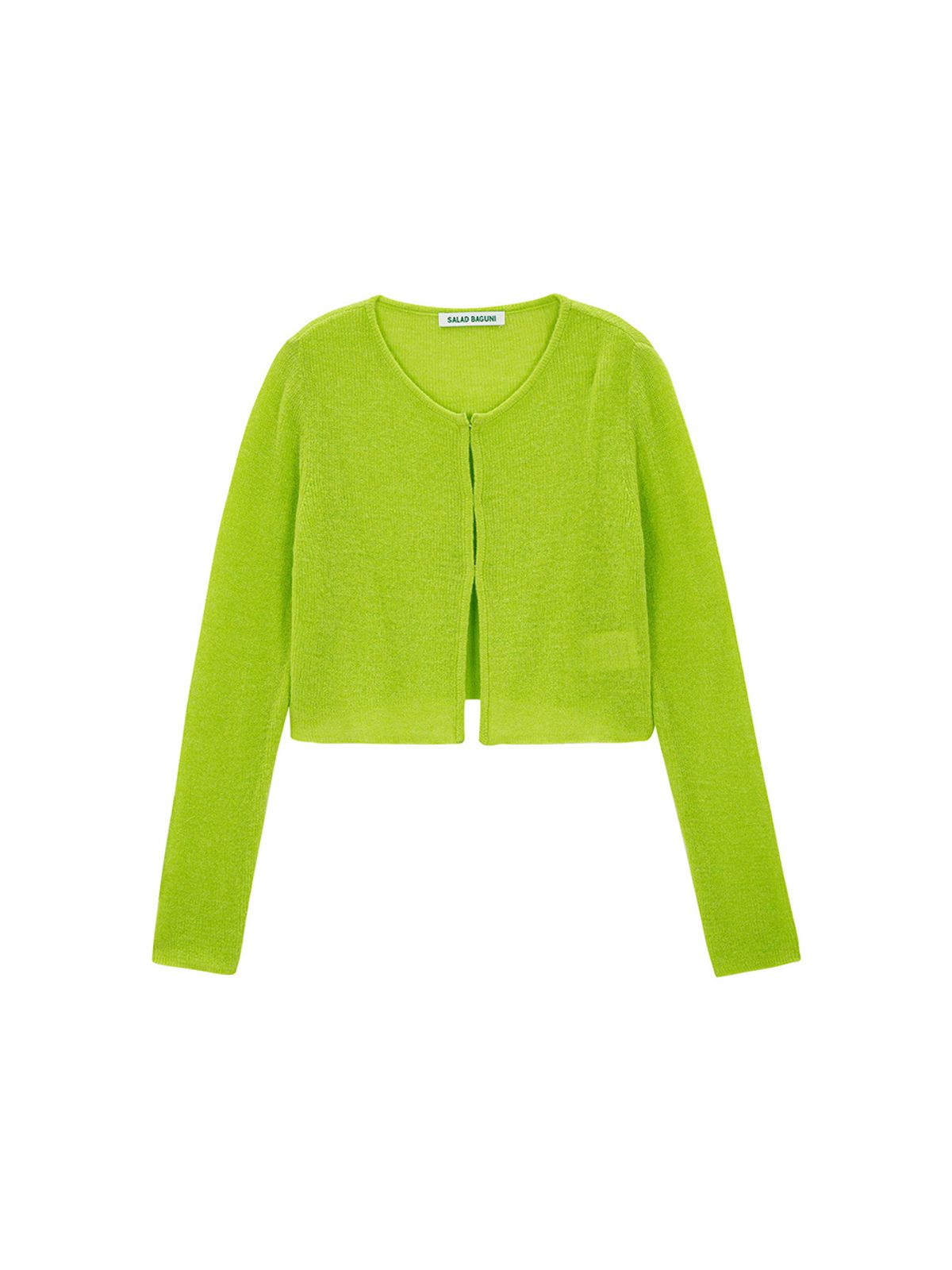 샐러드바구니(SALAD BAGUNI) Clip Mohair Cardigan_lime
