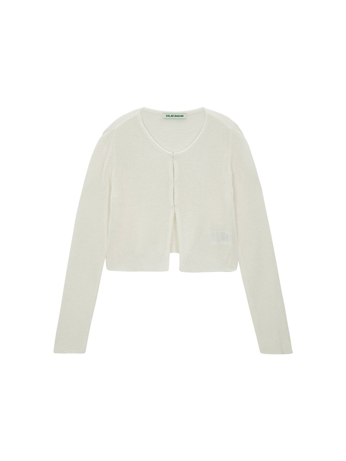 샐러드바구니(SALAD BAGUNI) Clip Mohair Cardigan_white