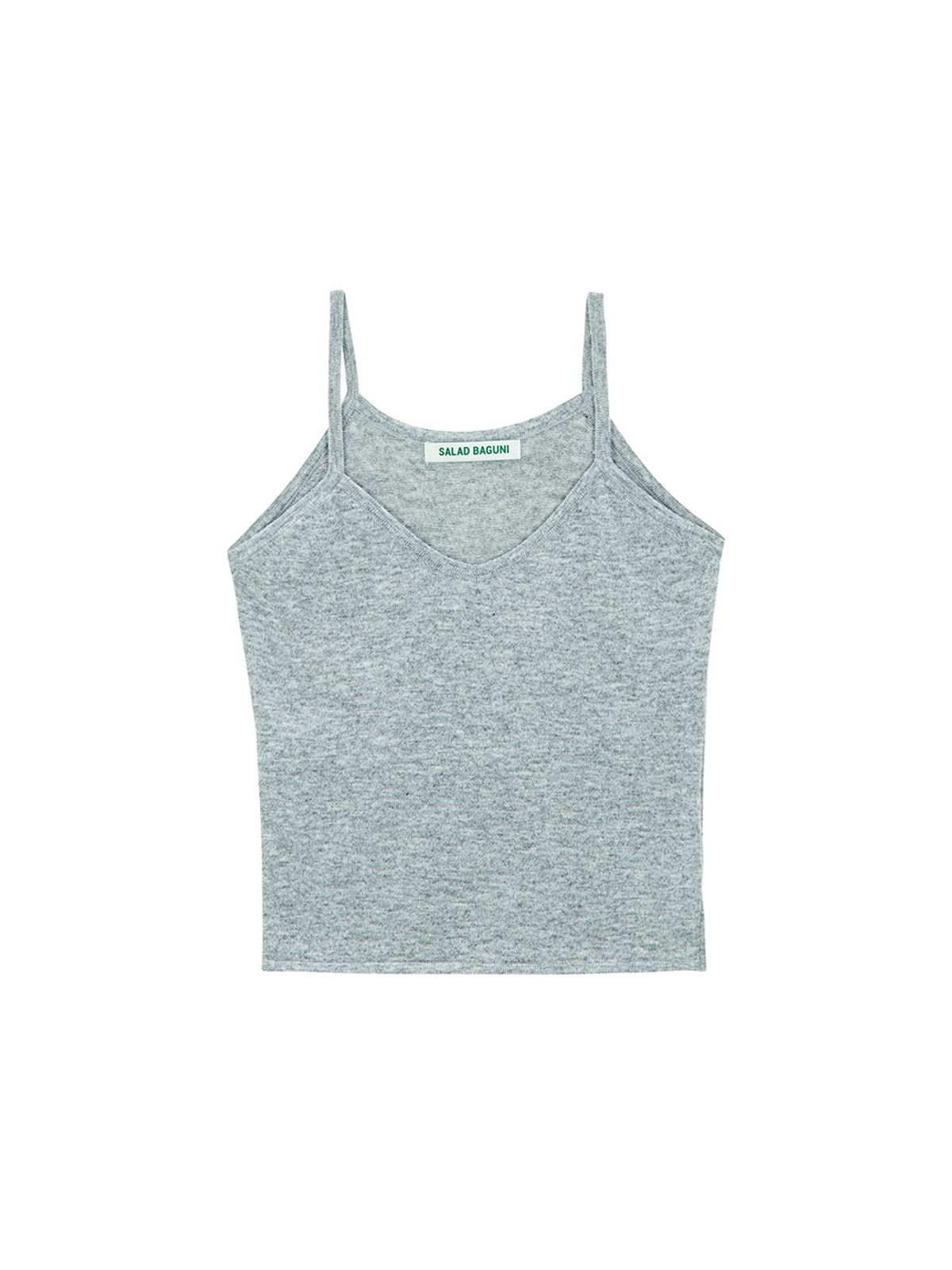 샐러드바구니(SALAD BAGUNI) V-Neck Strap Top_gray