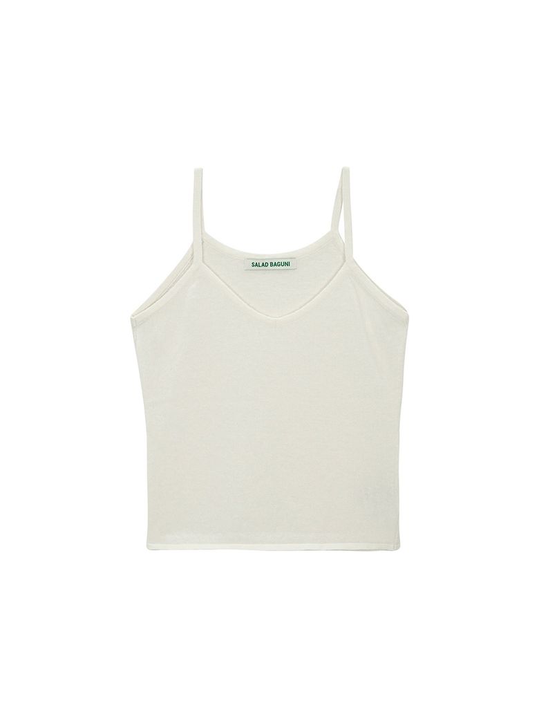 V-Neck Strap Top_ivory