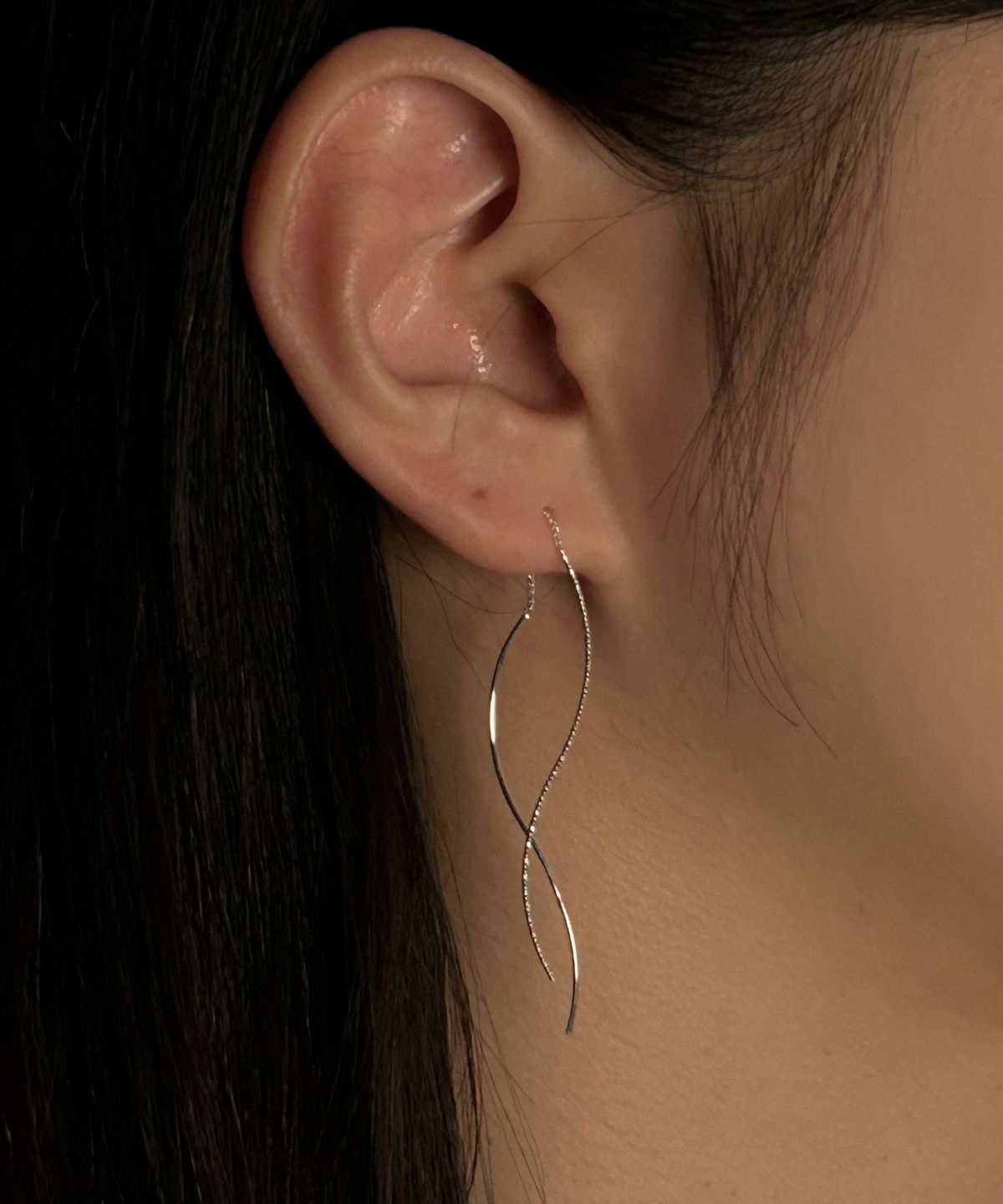 바라두(BARADU) [BARADU 925] Angel hair drop earrings