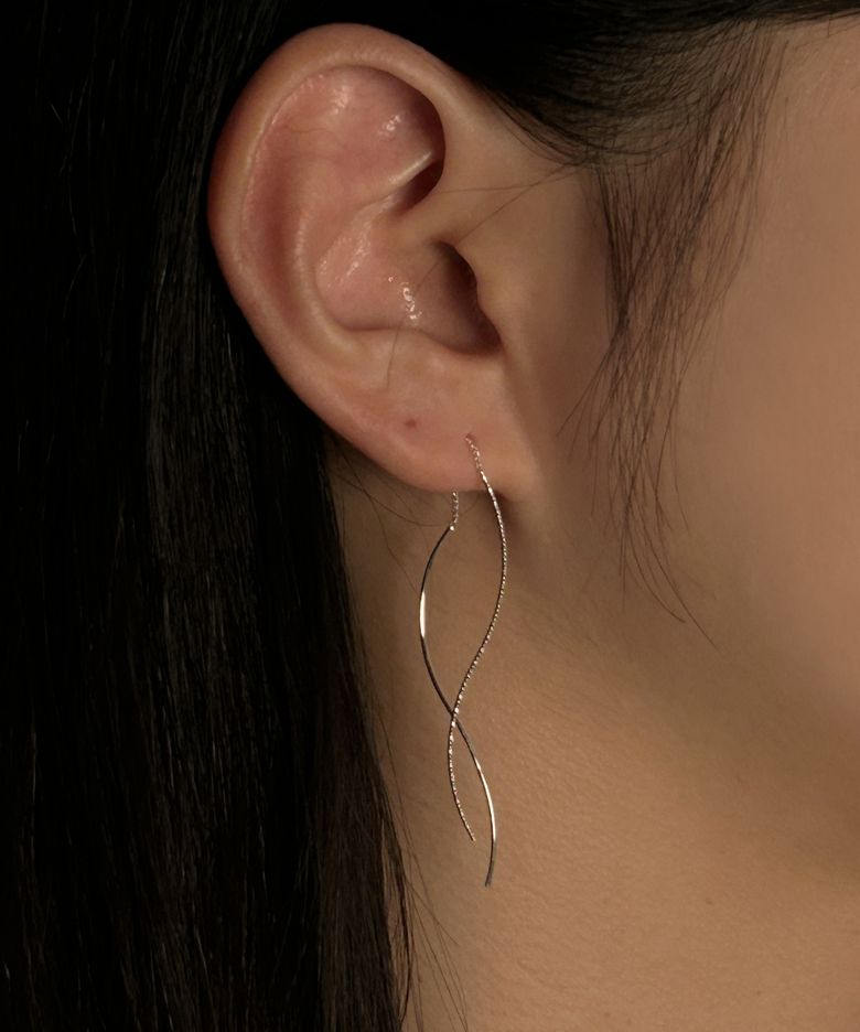 [BARADU 925] Angel hair drop earrings