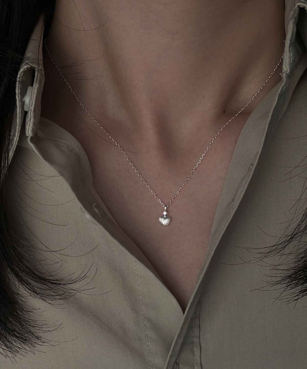 바라두(BARADU) [BARADU 925] Sanding heart necklace