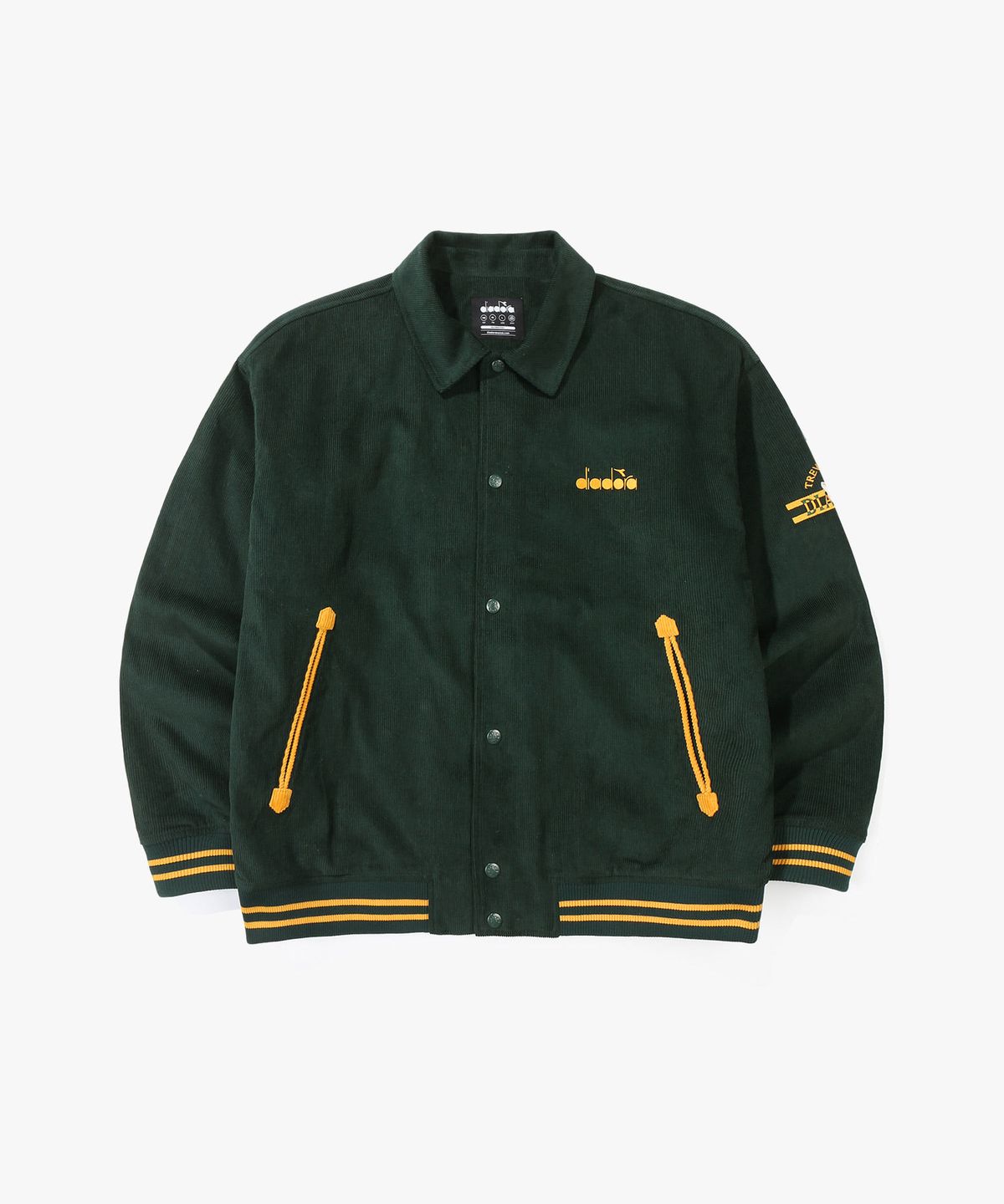 디아도라(diadora) 몬텔로 코듀로이 바시티 자켓 GREEN