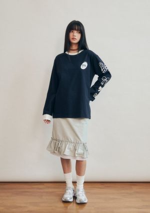 RIBBON RUFFLE SKIRT_MINT