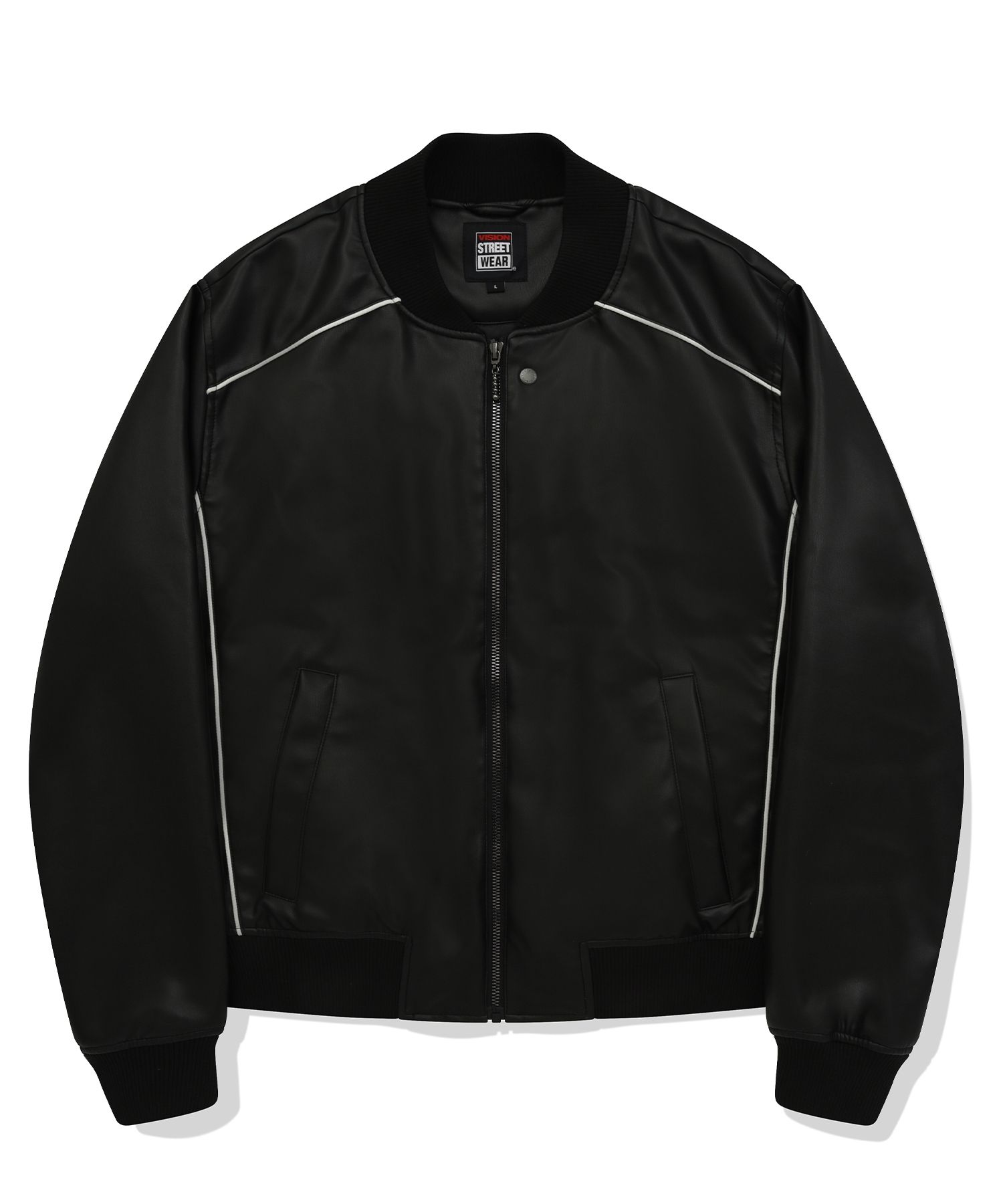 MUSINSA公式 | VISION STREETWEAR VSW Faux Leather Motor Blouson Black