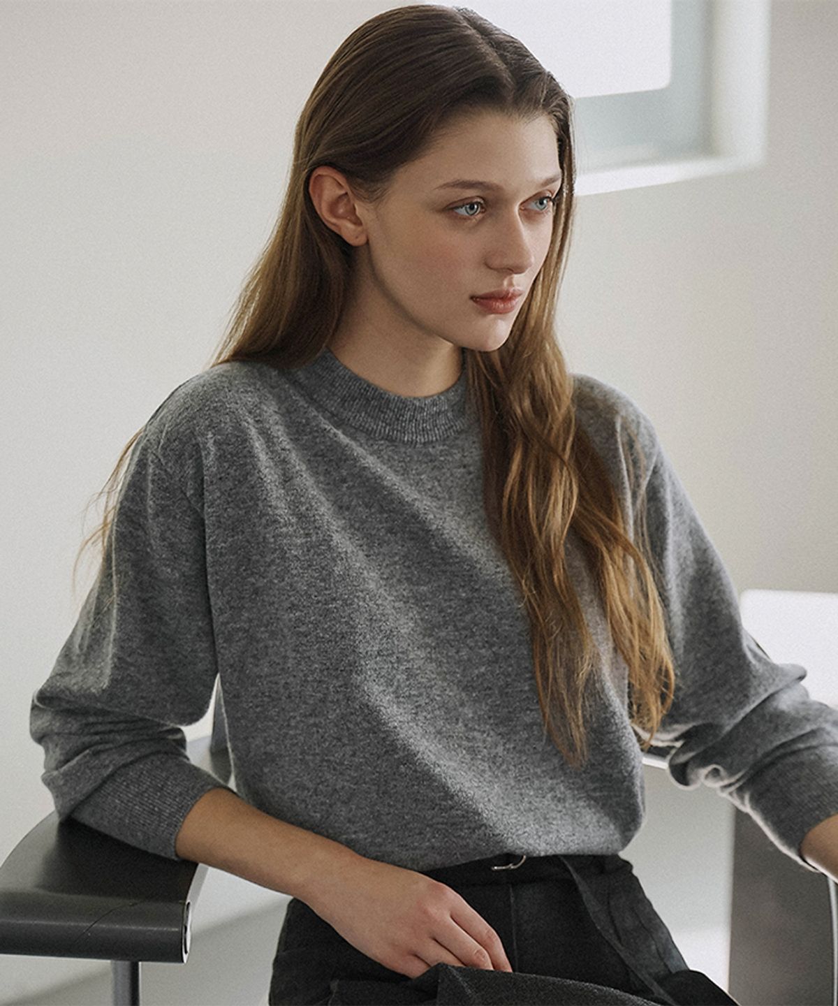 드헤베(DEHEVE) Basic Round Wool Knit [15color]