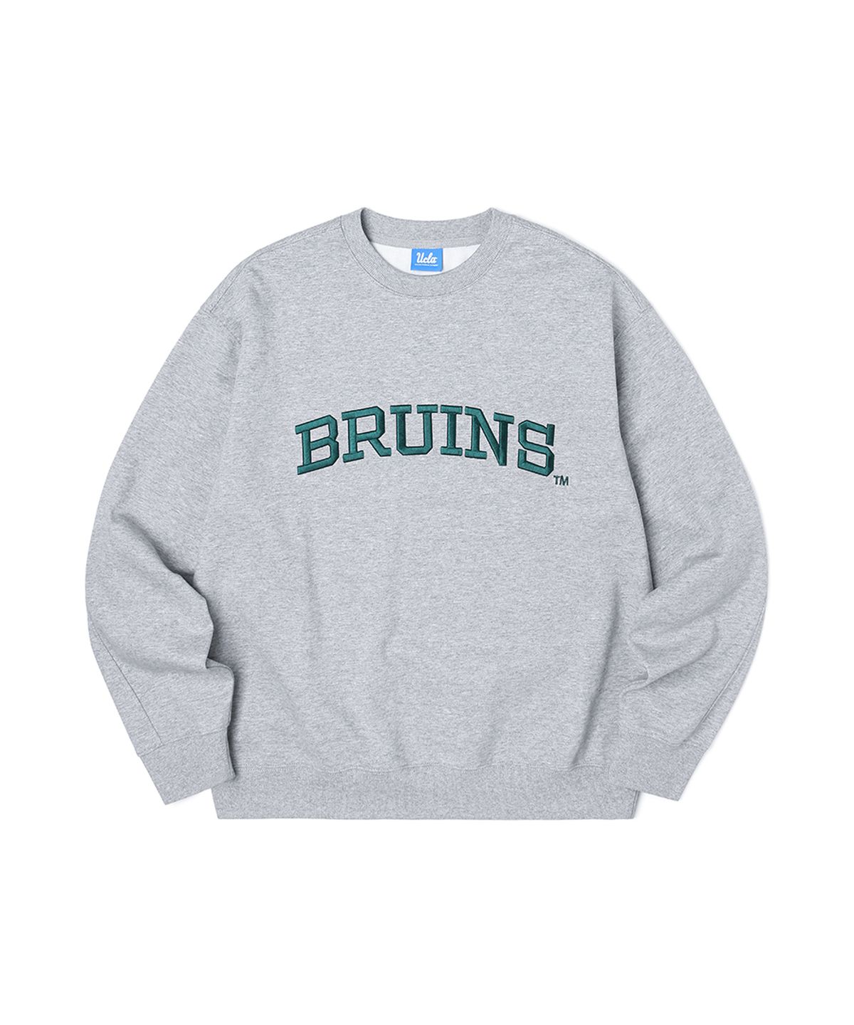 유씨엘에이(UCLA) 남여공용 BRUINS 볼륨자수 베이직 크루넥 맨투맨[M-GREY](UZ9LTA1_51)