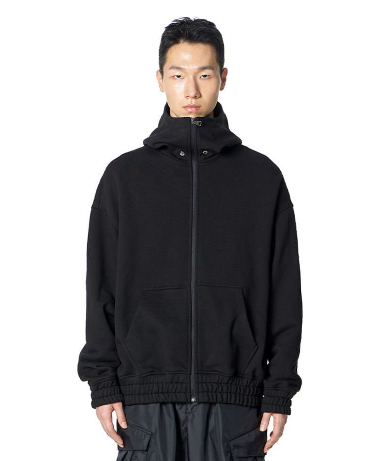 Gear Silhouette Hoodie Zip-up (BLACK)