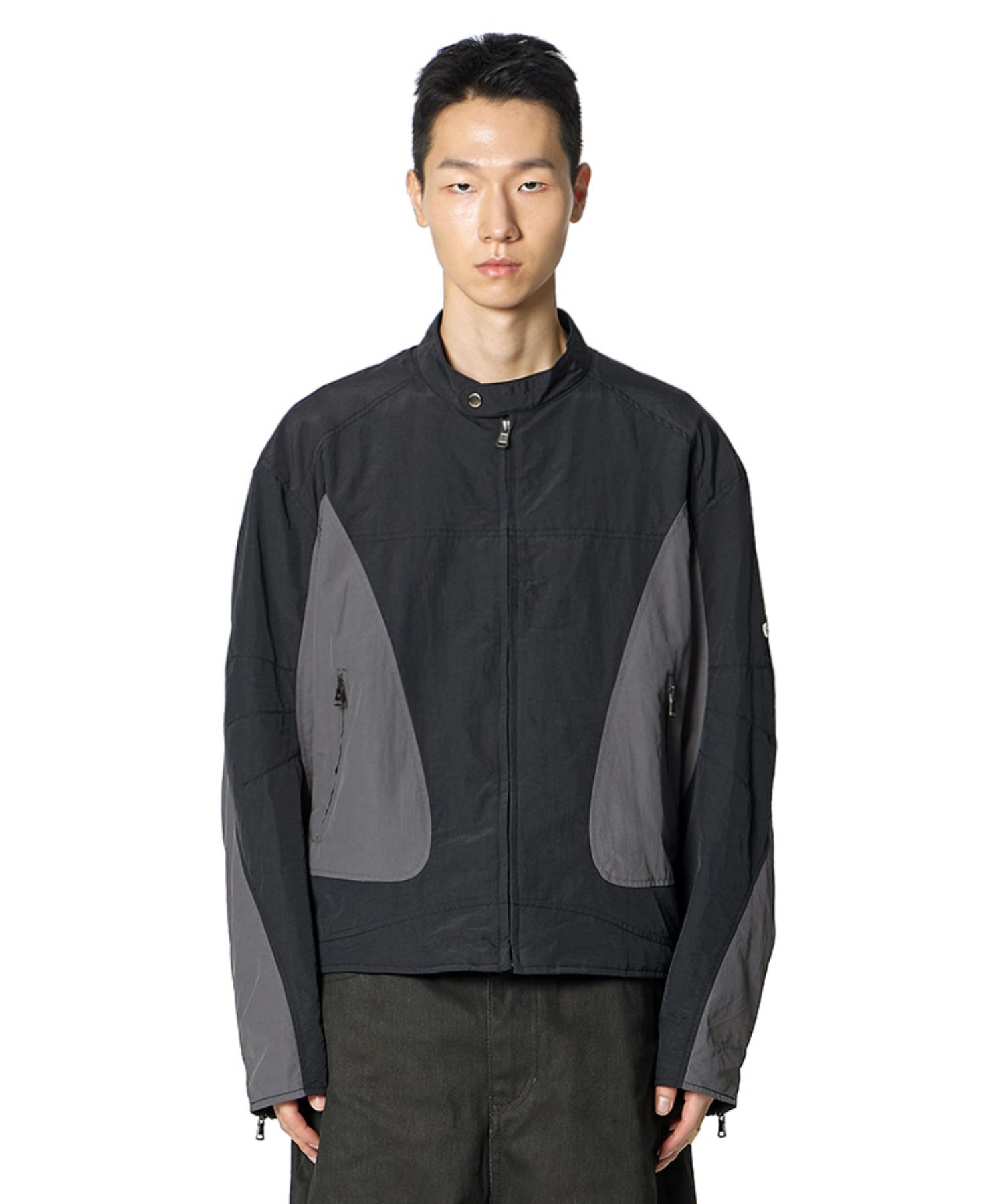 MUSINSA | LOCKHEED MARTIN Color Scheme Biker Jacket (BLACK)