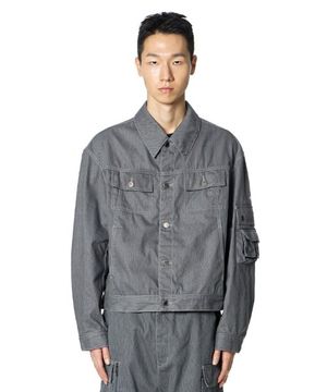 Pocket Point Trucker Jacket (GREY)