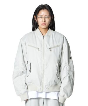 Four Zip Bomber Jacket MA-1 (BEIGE)