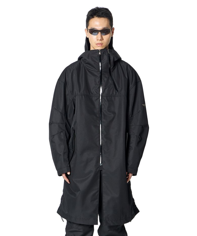 Double Zip Tech Parka (BLACK)