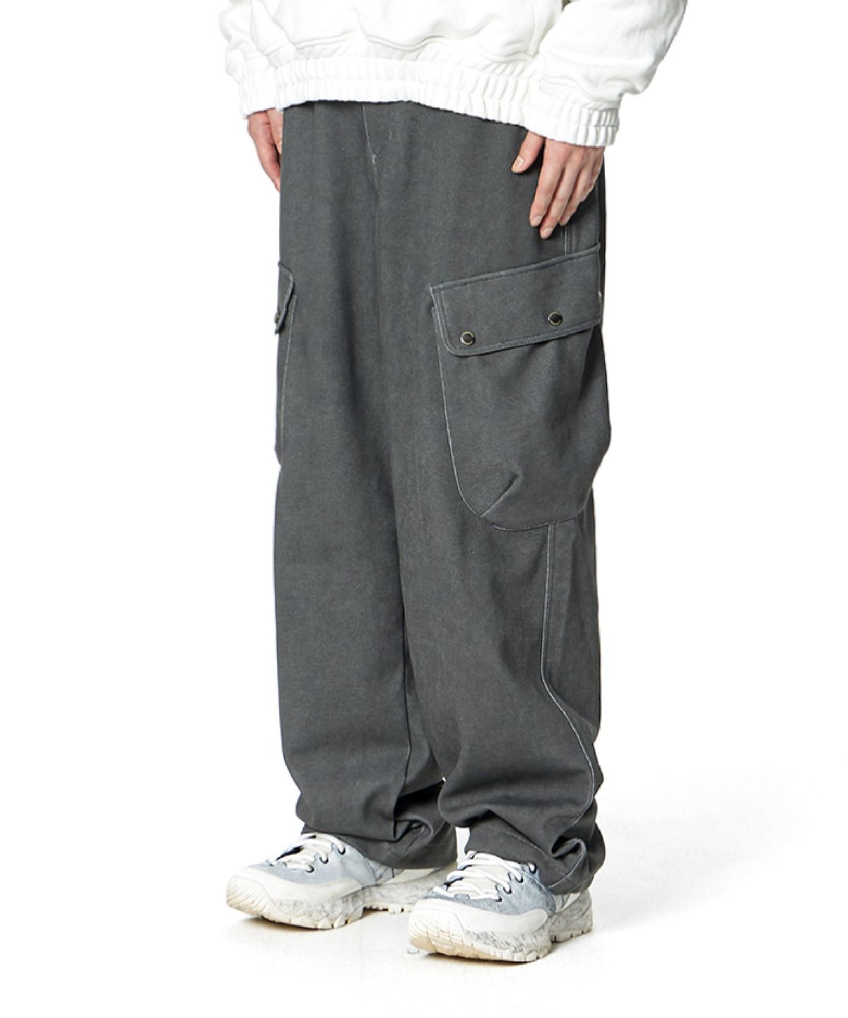 록히드마틴(LOCKHEED MARTIN) Side Big Pocket Cargo Pants (WASHED GREY)