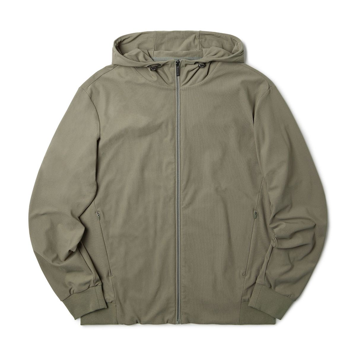 브롬톤 런던(BROMPTON LONDON) RIBBED FULL ZIP HOODY - D/BEIGE (P233MFT101)