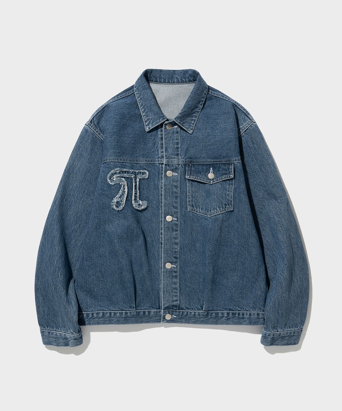 셔터(SHIRTER) ST PATCH DENIM JACKET (FADED BLUE)