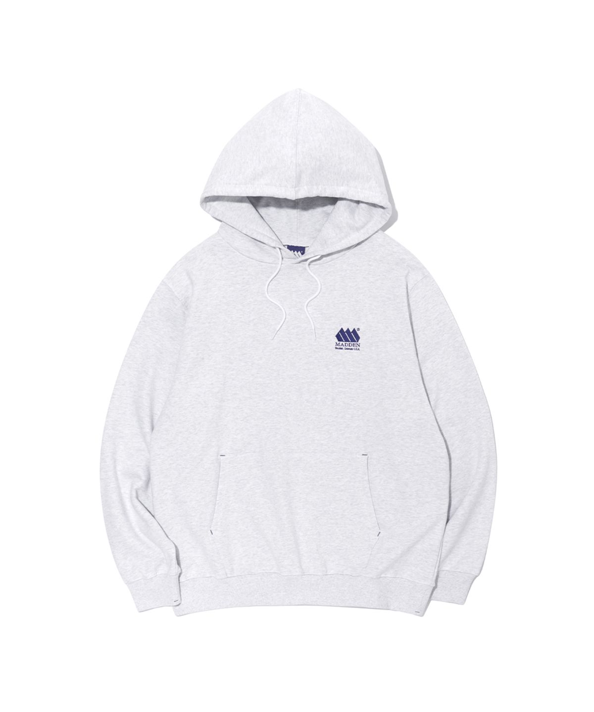 매든(MADDEN) Small Logo Hoodie Melange Grey