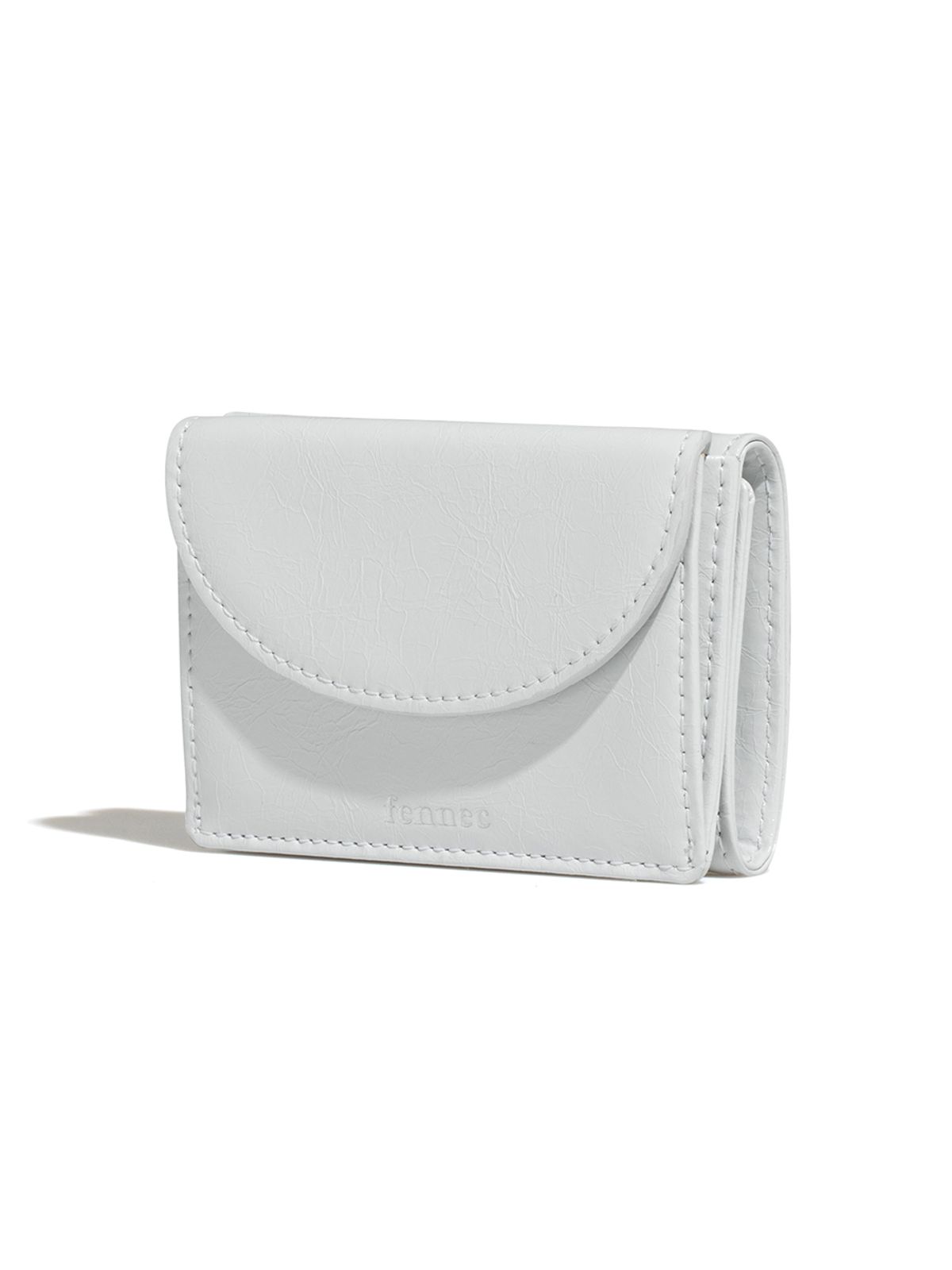 페넥(FENNEC) CRINKLE HALFMOON MINI WALLET - LIGHT GREY
