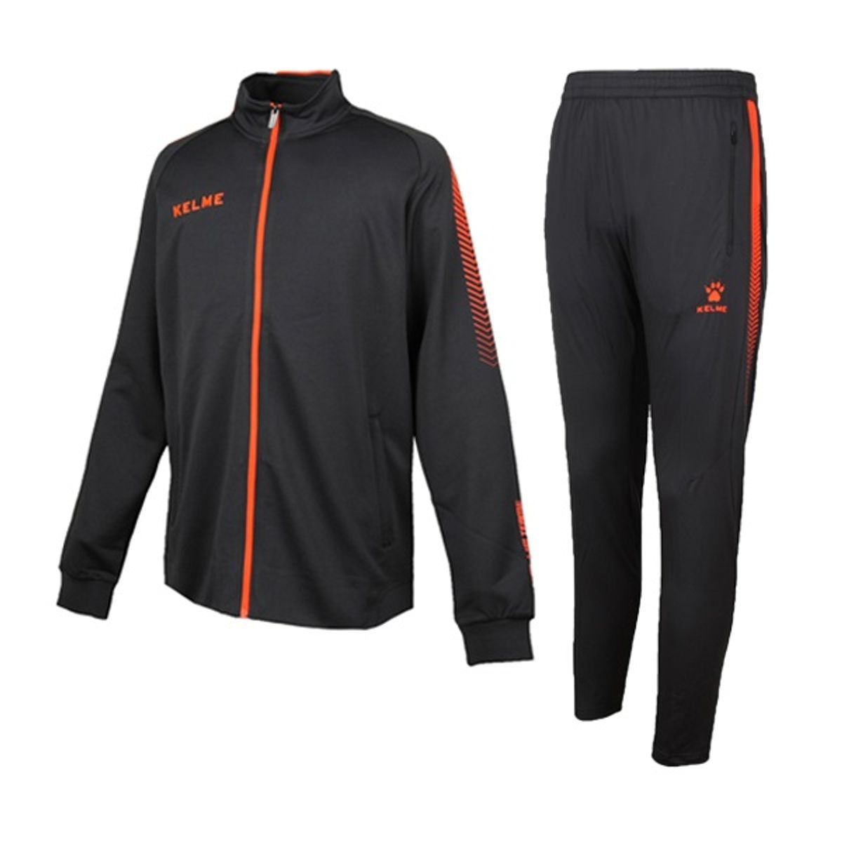 켈미(KELME) K077/K087 래글런 트레이닝 세트 메탈그레이 네온오렌지