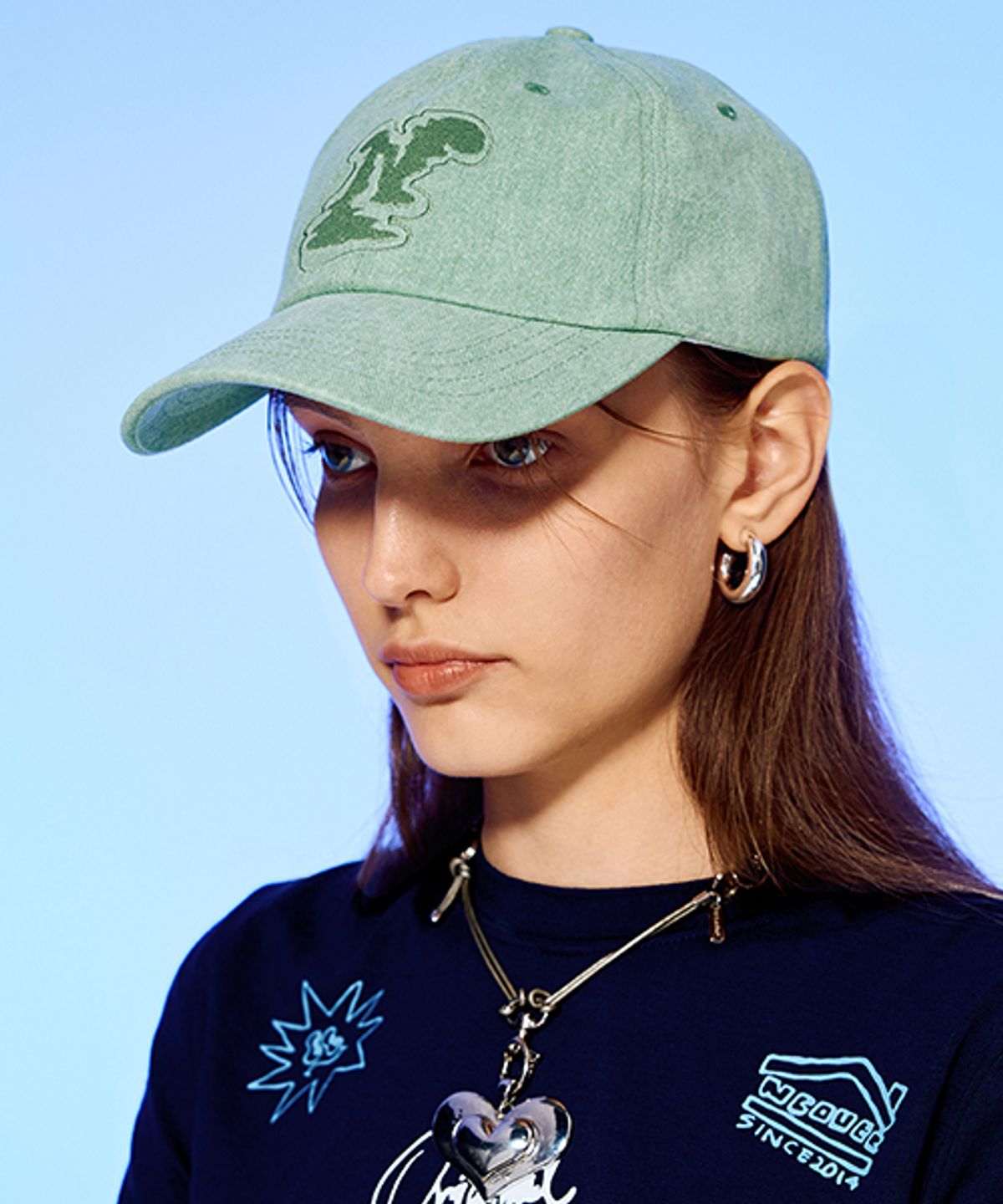 앤커버(NCOVER) AFTERIMAGE N LOGO BALL CAP-GREEN
