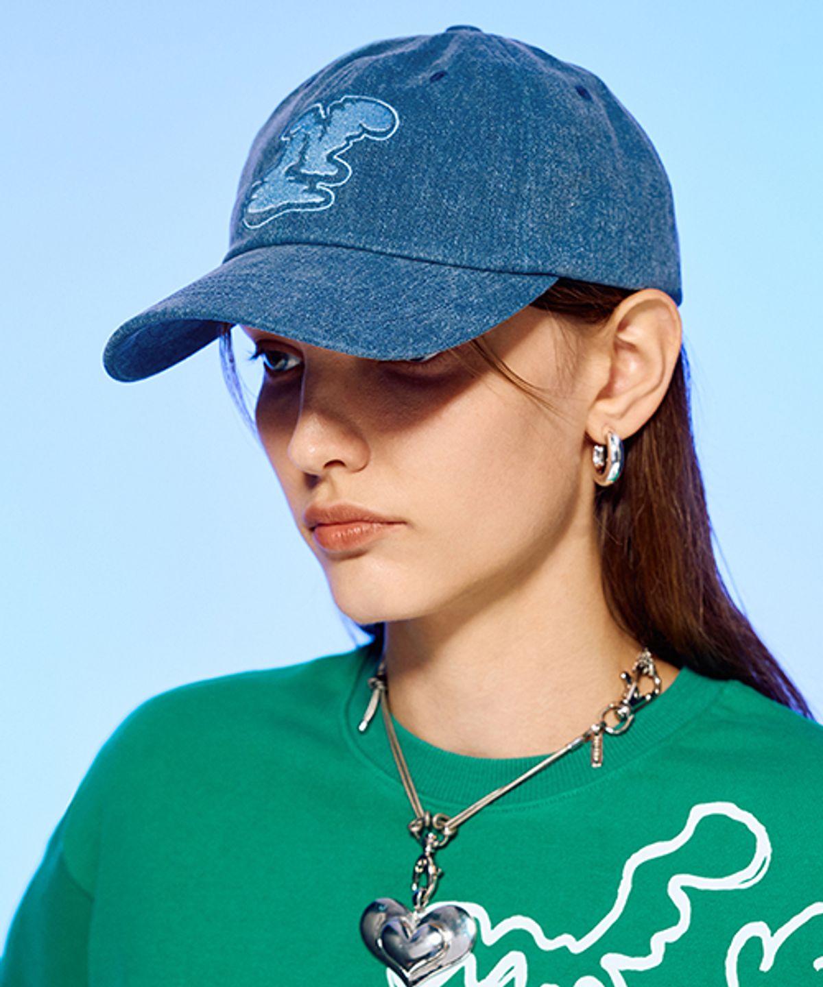 앤커버(NCOVER) AFTERIMAGE N LOGO BALL CAP-NAVY