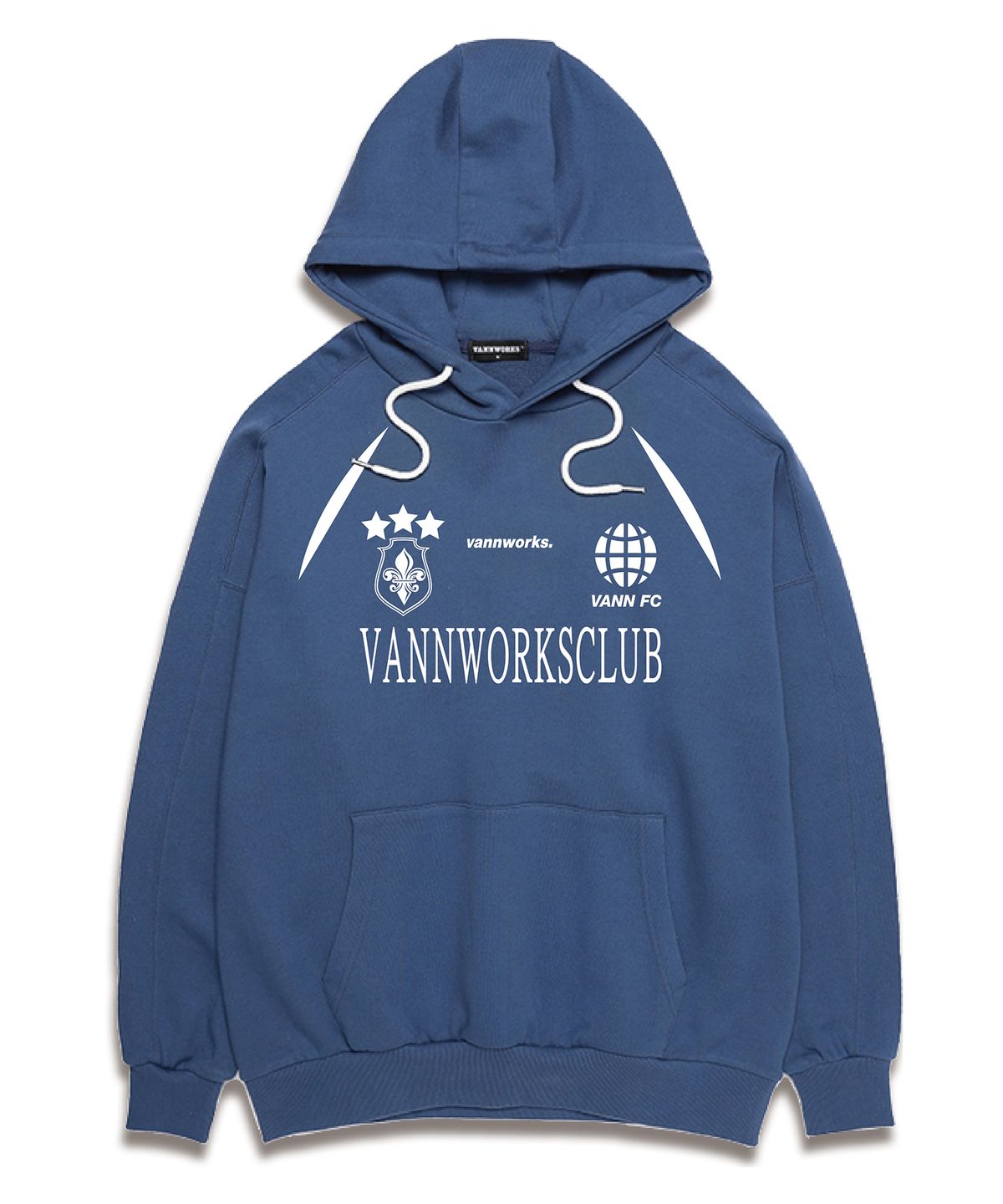 밴웍스(VANNWORKS) 프리미엄 블록코어 로고 오버핏 후드 (VLS0026) 블루