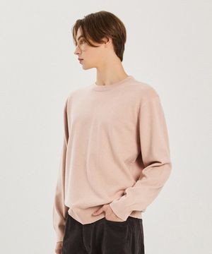 남성 베이직 크루넥 니트 (LT-PINK) (HZ9LK80-80)