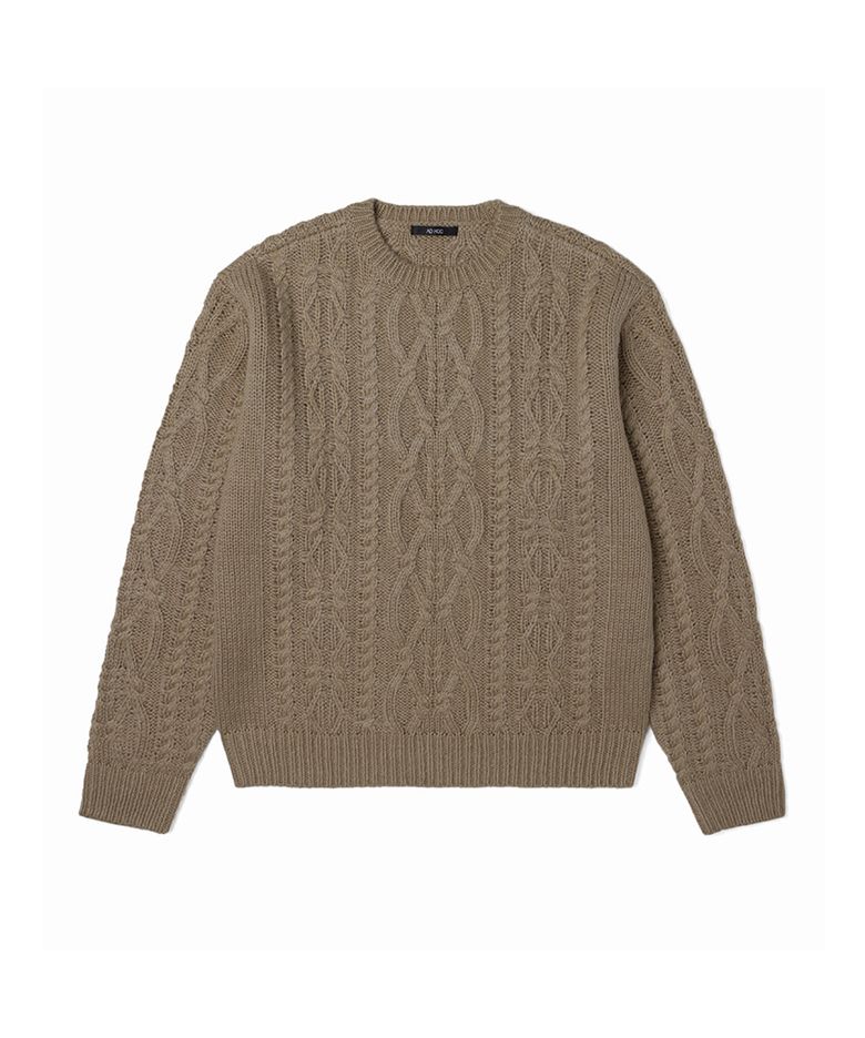 남여공용 CABLE 풀오버 (LT-BEIGE) (HZALK82-23)