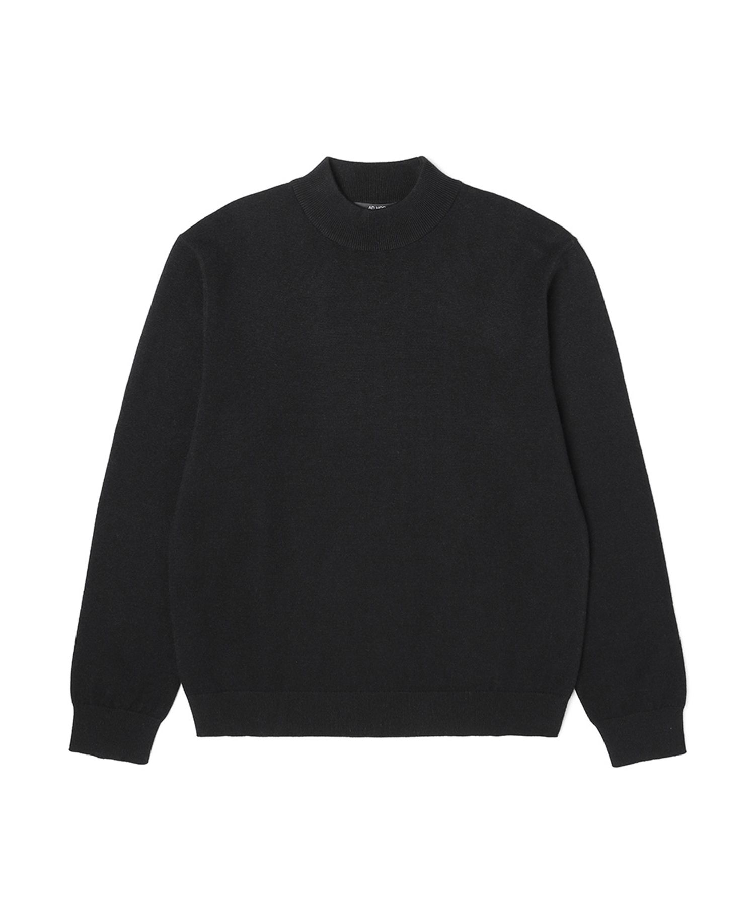 MUSINSA | AD HOC Unisex Basic Mock Neck Knit (BLACK) (HZALK90-39)