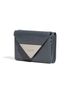 CRINKLE TRIANGLE TRIPLE WALLET - DARK GREY