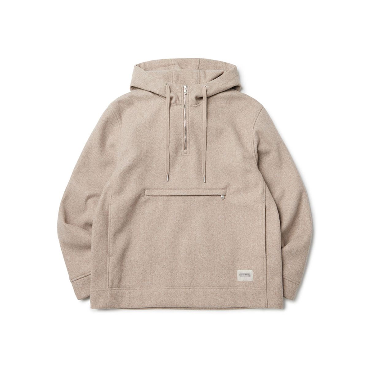 브롬톤 런던(BROMPTON LONDON) WOOL HALF ZIP HOODY - MOCHA (P233UTS236)