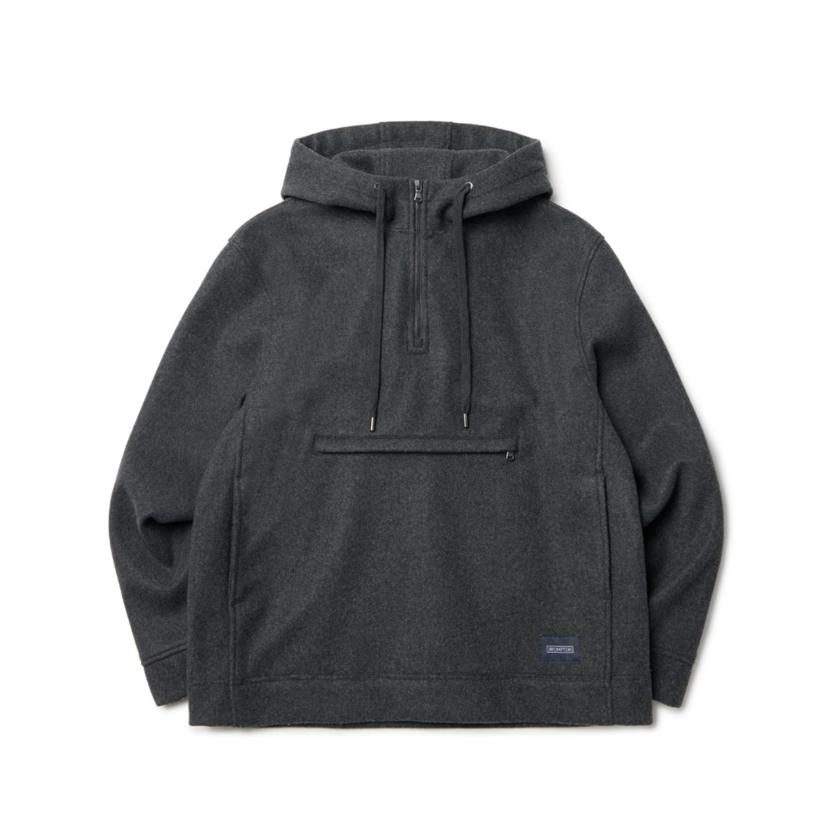 브롬톤 런던(BROMPTON LONDON) WOOL HALF ZIP HOODY - DGREY (P233UTS236)