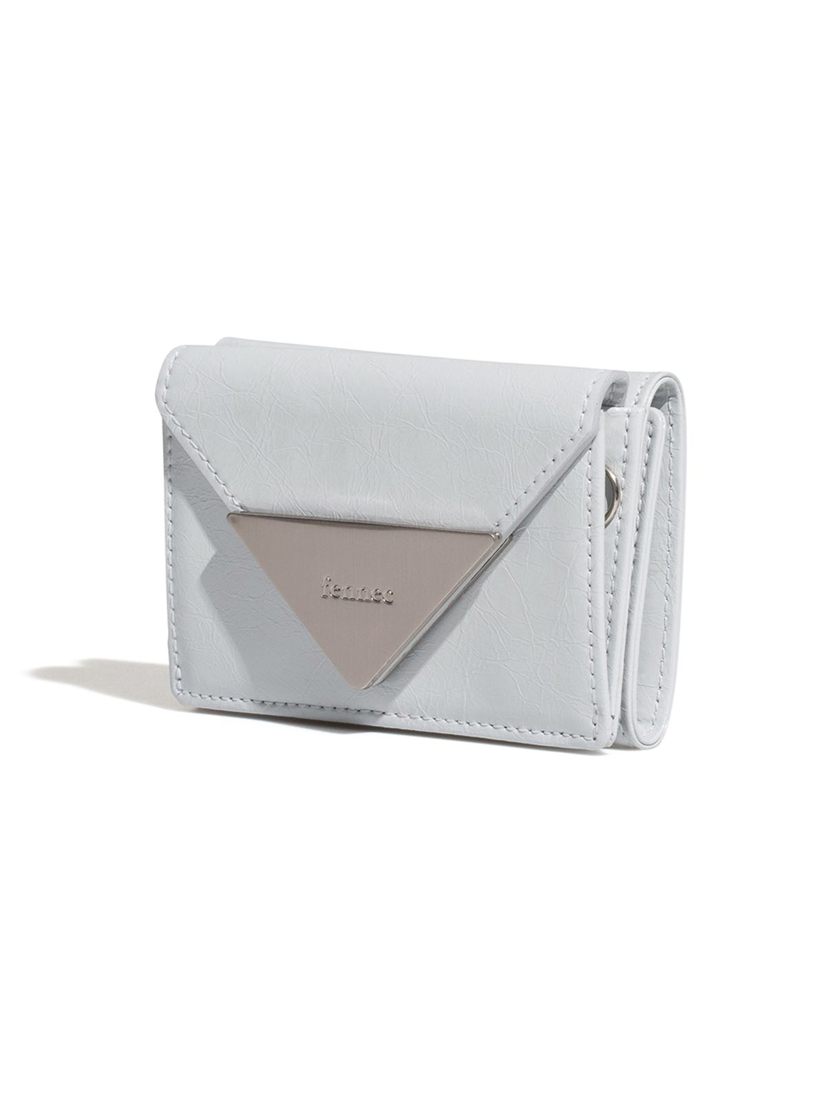 페넥(FENNEC) CRINKLE TRIANGLE TRIPLE WALLET D - LIGHT GREY
