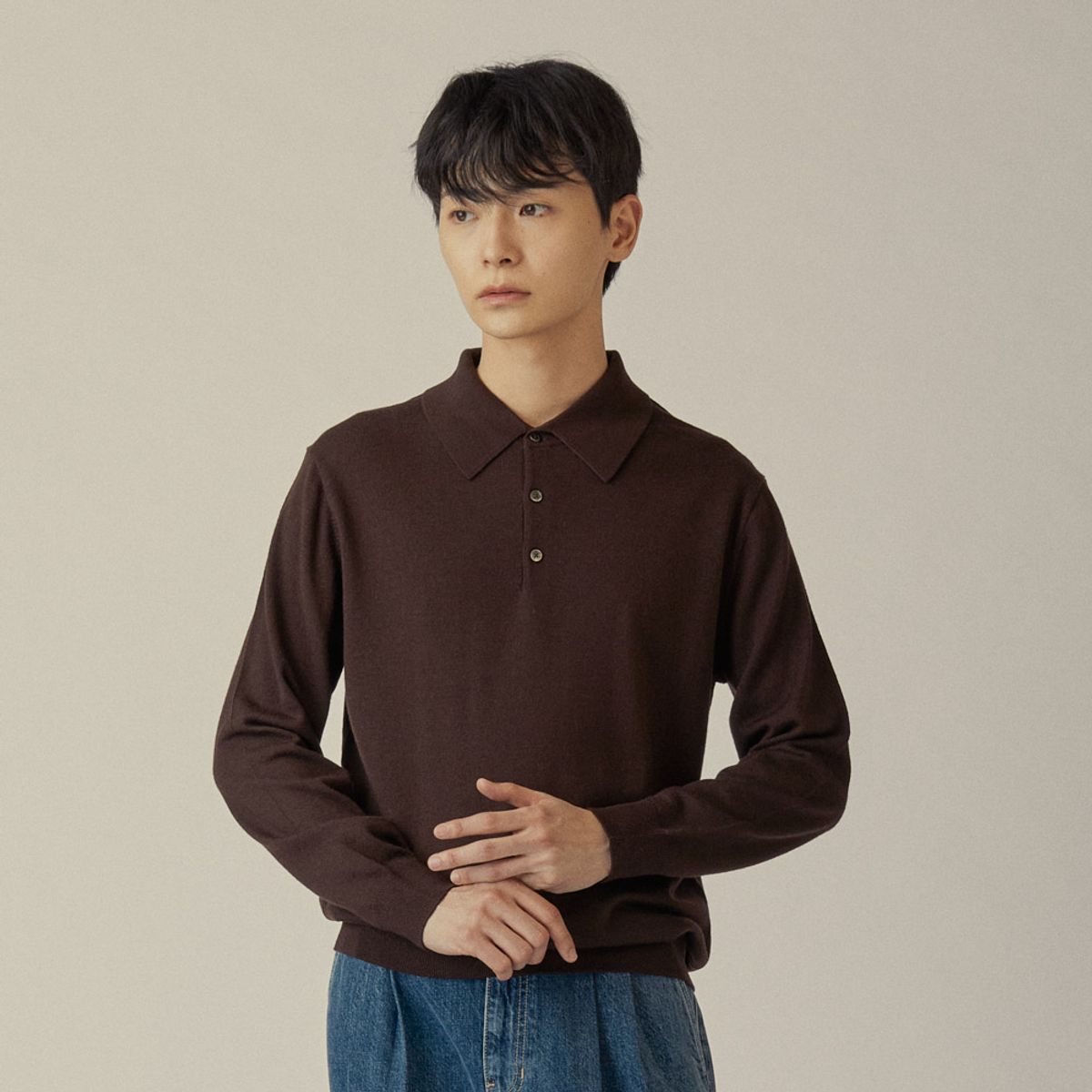 매너그램(MANNERGRAM) [비엘라얀 이태리 수입원사] 비엘라얀 버진울100 카라니트 브라운