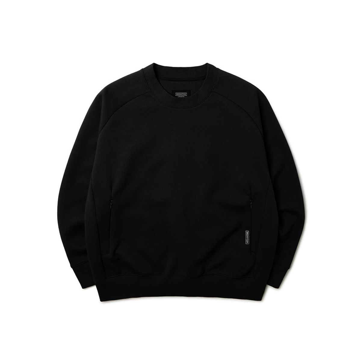 브롬톤 런던(BROMPTON LONDON) RAGLAN CREWNECK SWEATSHIRT - BLACK (P233MTS110)