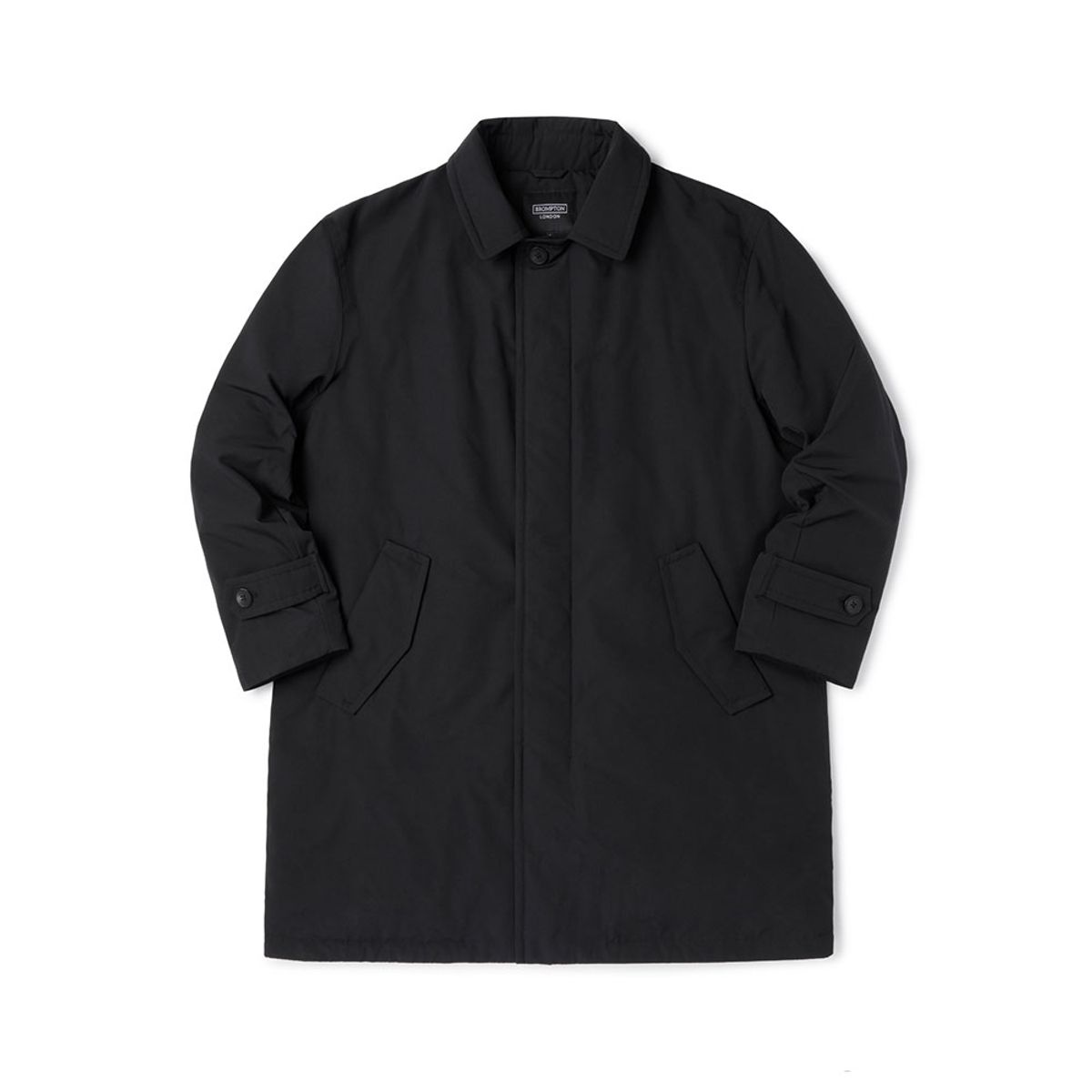 브롬톤 런던(BROMPTON LONDON) SINGLE BREASTED CAR COAT - BLACK (P233UCT110)